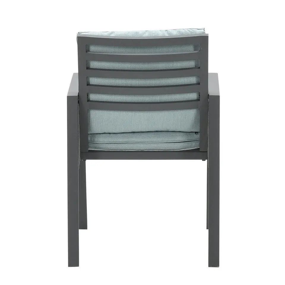 Garden Impressions Brendon lounge dining stoel - licht en mint grijs
