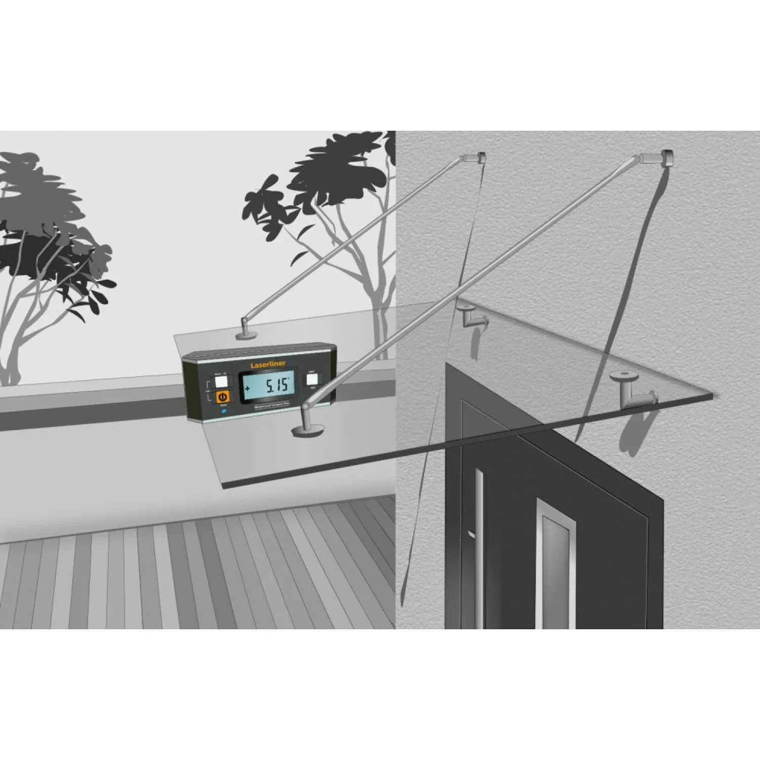Laserliner MasterLevel Compact Plus Elektronische waterpas met v-groef - bluetooth - magnetisch