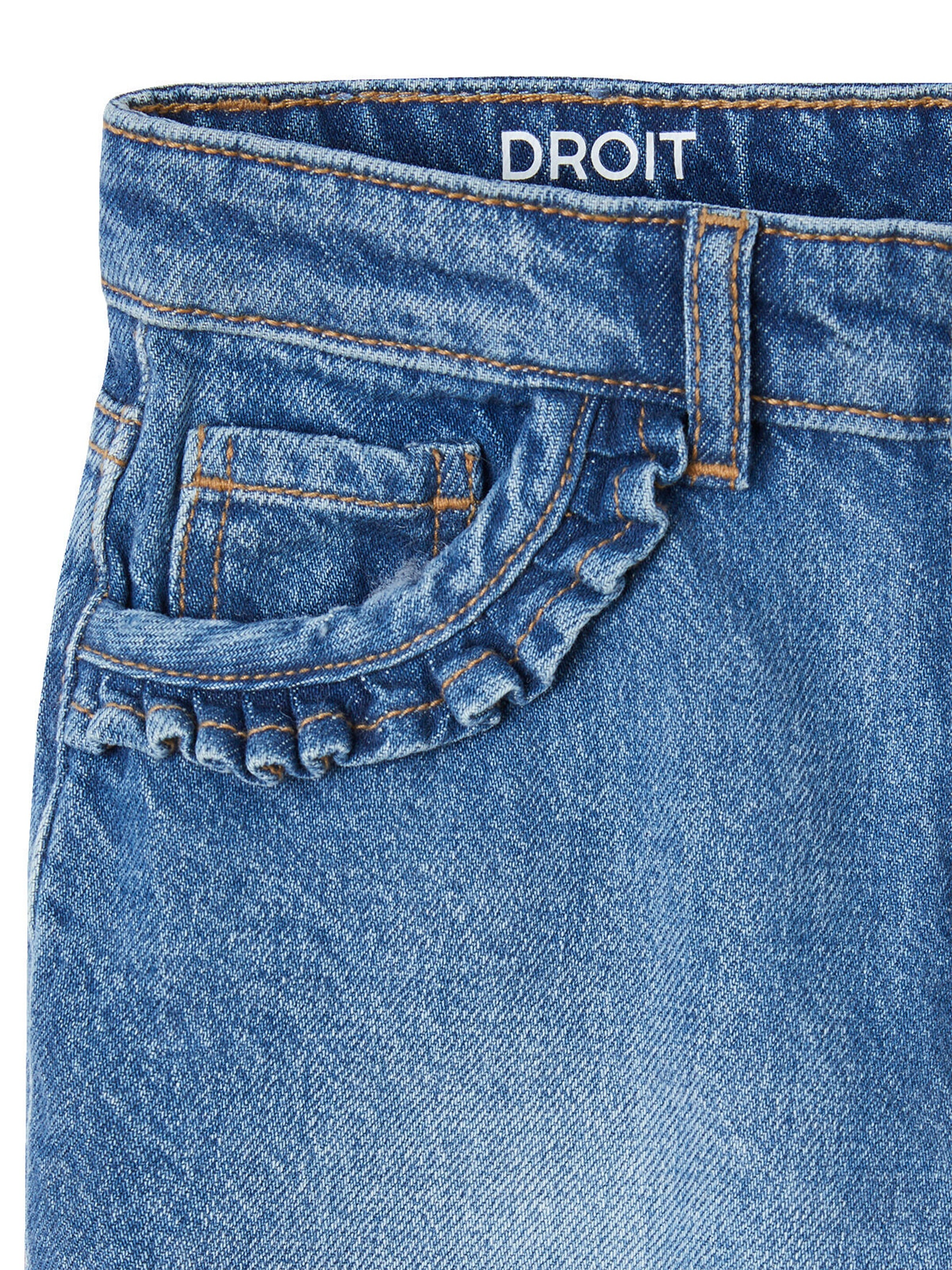 Vertbaudet Gerade Mädchen Jeans, Hüftweite COMFORT blue stone