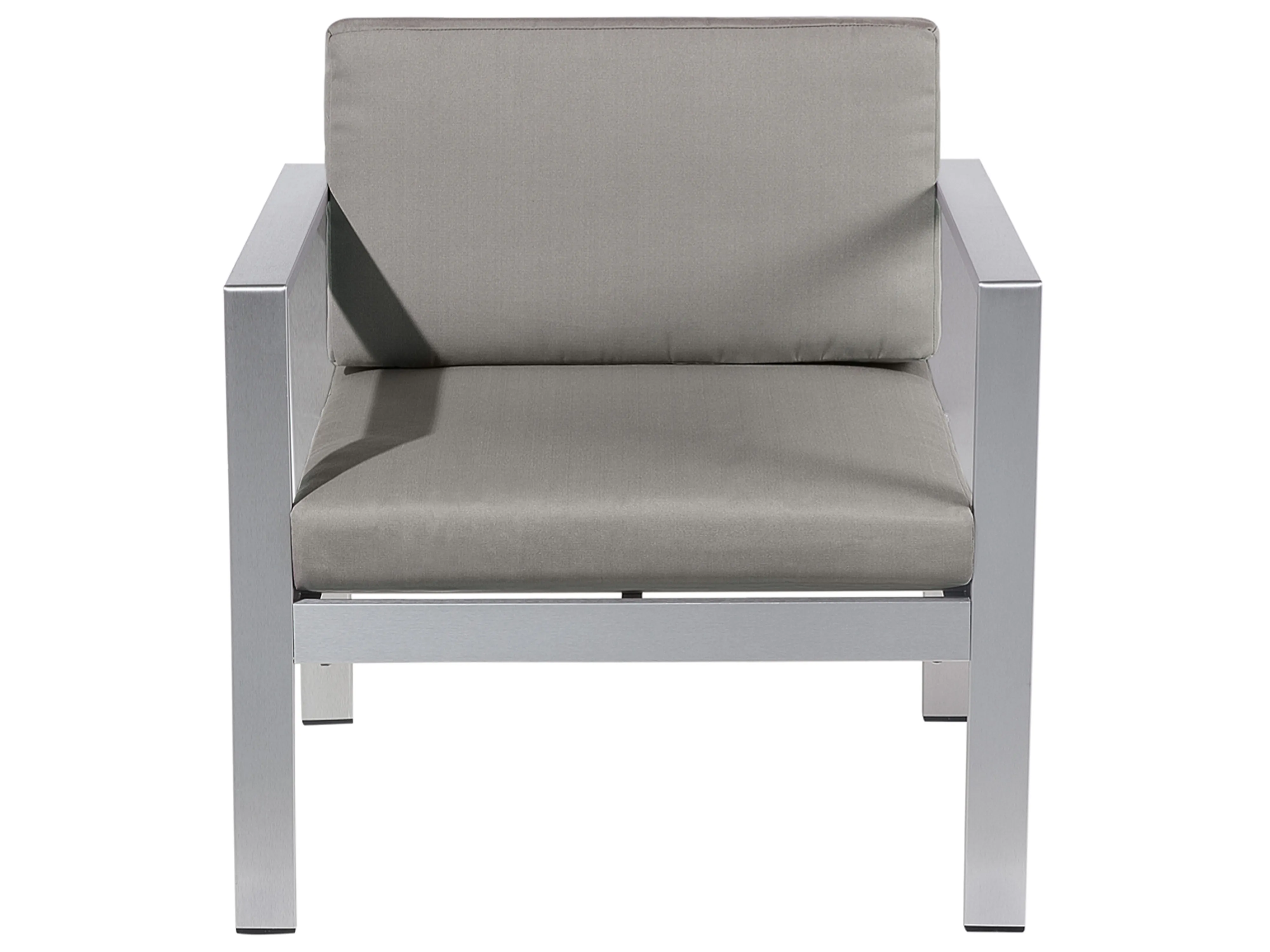 Loungeset met tafel 4-zits SALERNO Metaal Donkergrijs