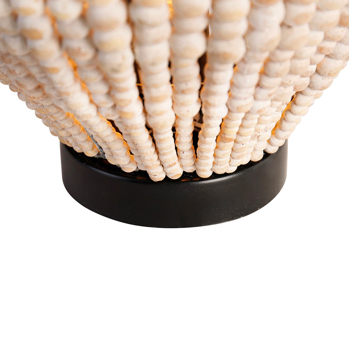 Oosterse tafellamp beige met kralen - Moti
