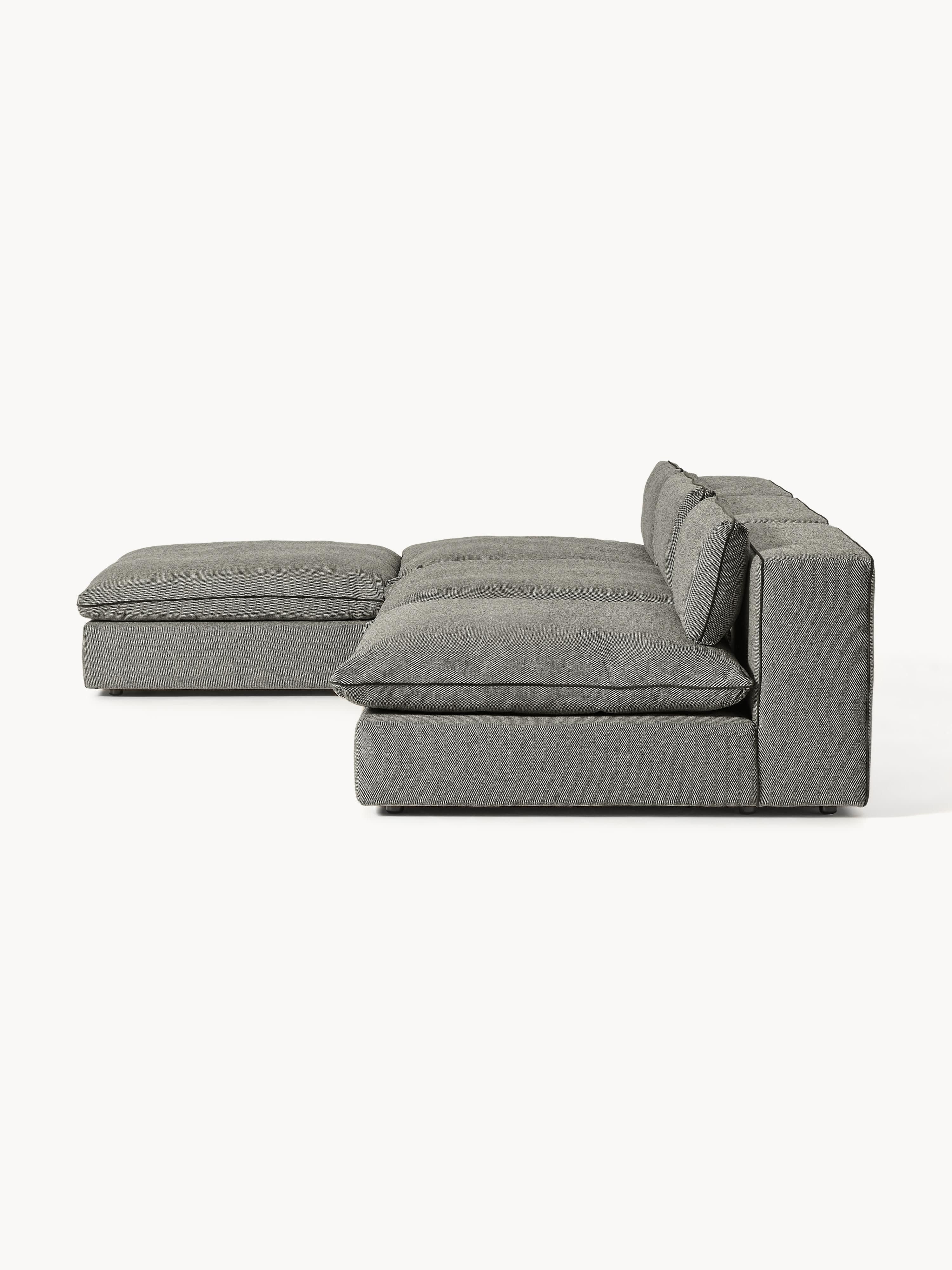Modulaire XL bank Felix met poef (links/rechts)
