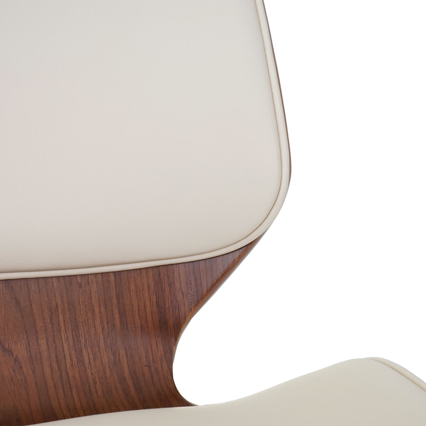 6er-Set Esszimmerstuhl MCW-B16, Holz Bugholz Retro-Design Walnussoptik, MVG-zertifiziert ~ Kunstleder creme