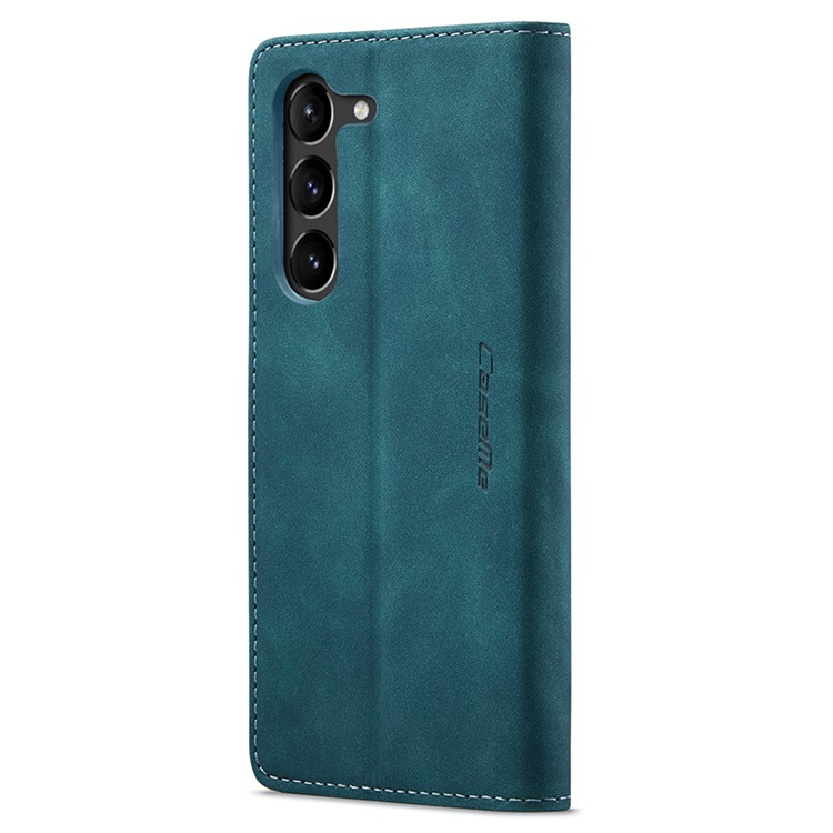 Samsung Galaxy S24 Leder Tasche Flip Wallet Etui mit Kartenfächern - Blaugrün