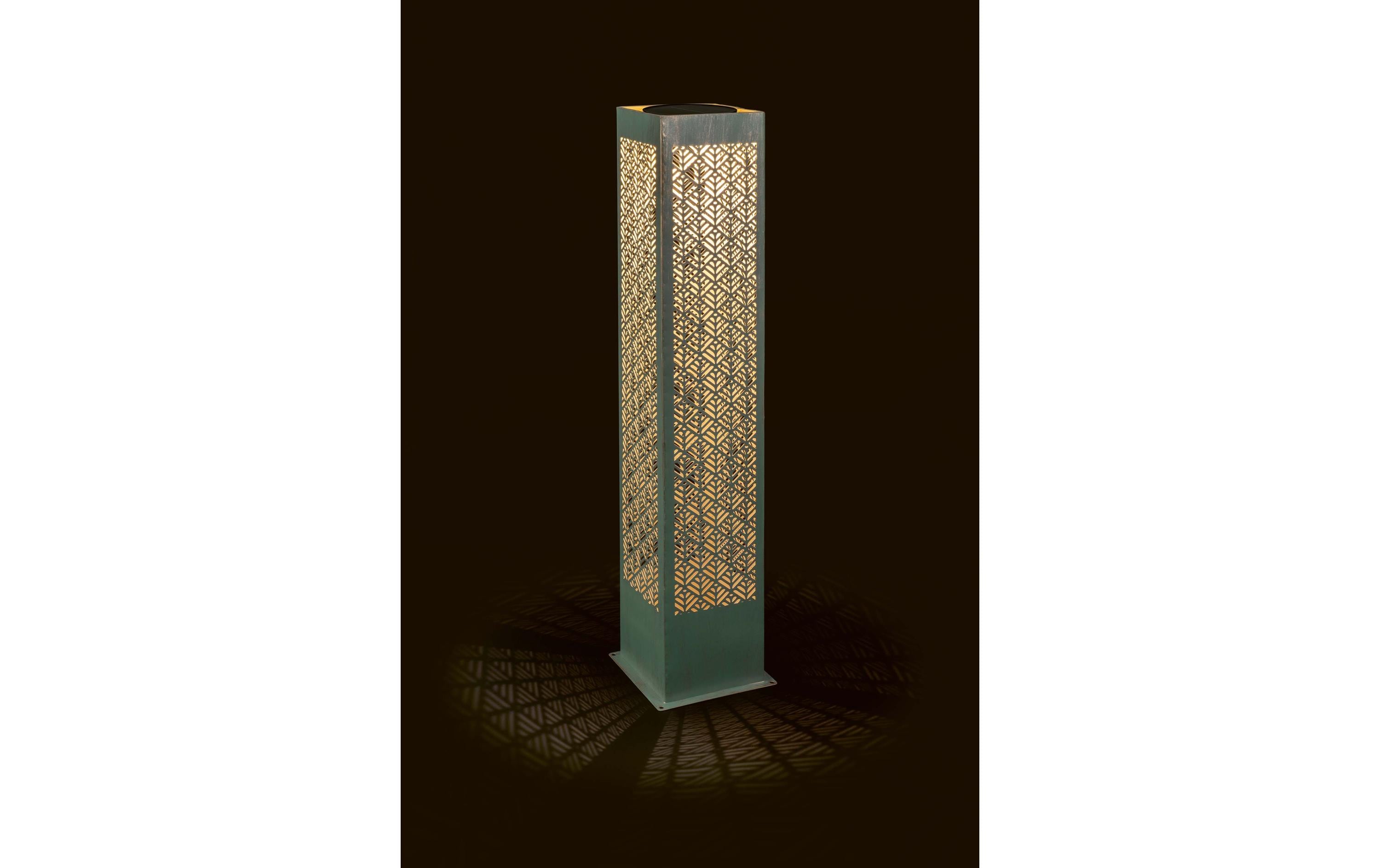 Windlicht Solar Antic Pillar Sofia, 78 cm, AquaSolarleuchte zum Aufstellen