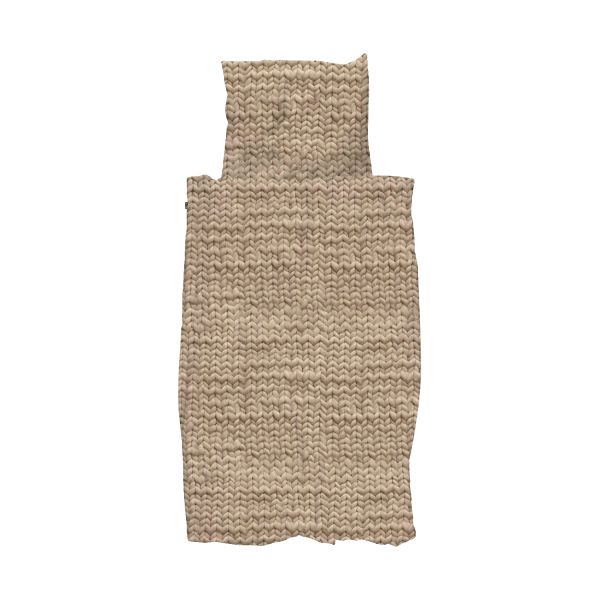 Snurk Twirre Flanel Dekbedovertrek - 140 x 200/220 cm - Sand Beige