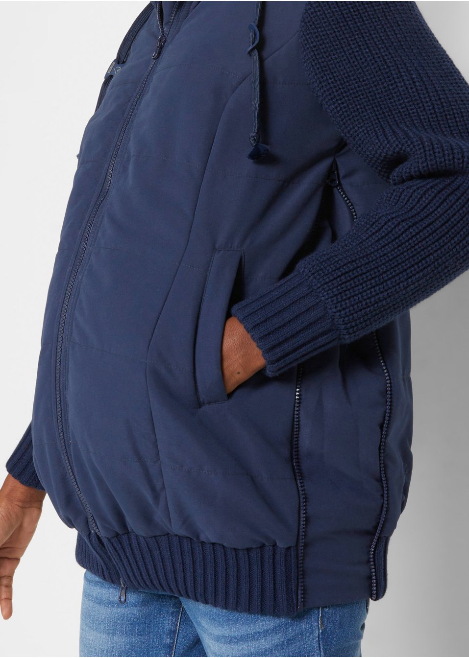 Veste de grossesse avec fonction portage avec manches en maille