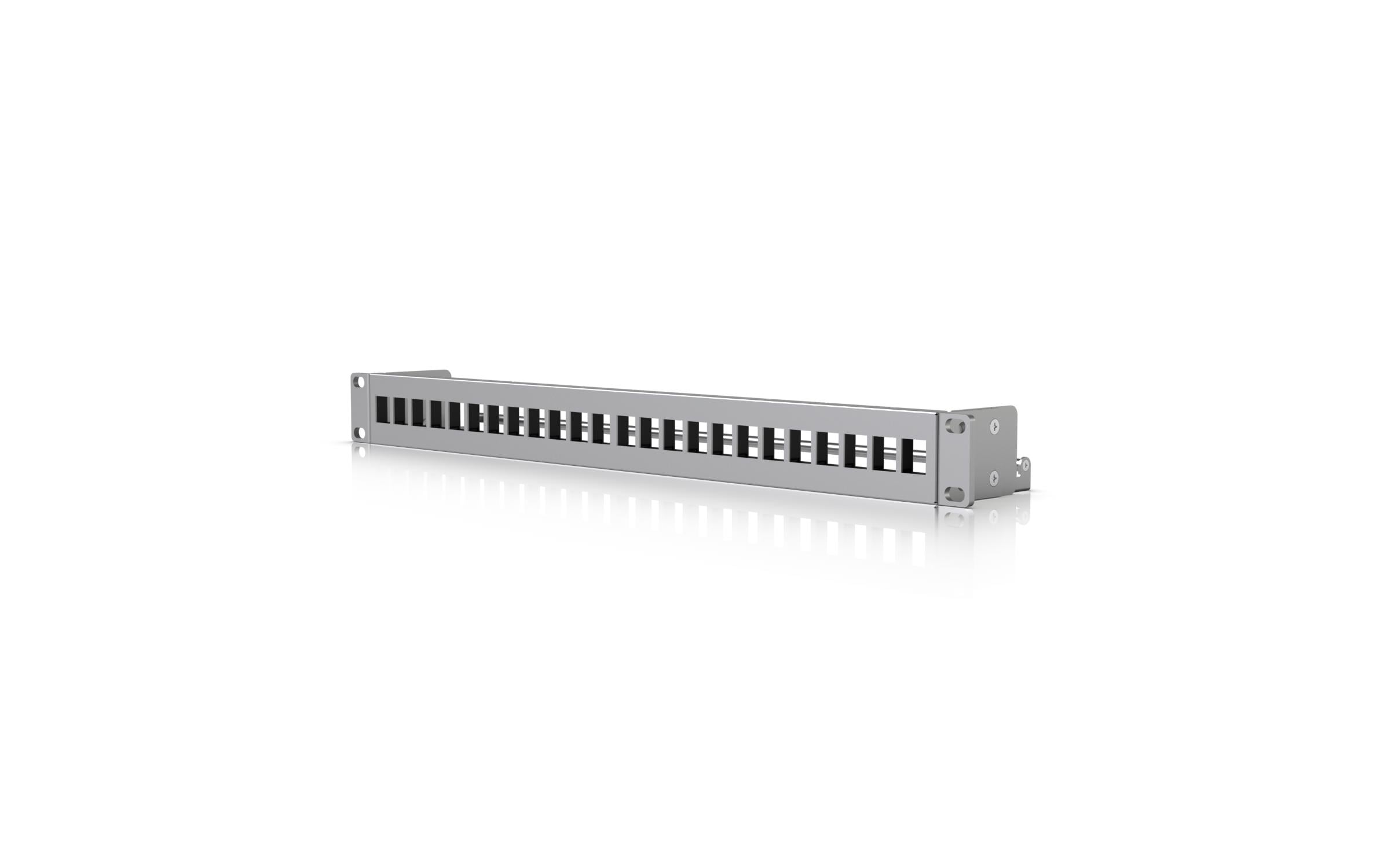 24-Port Blank Keystone Patch Panel 1HE 19