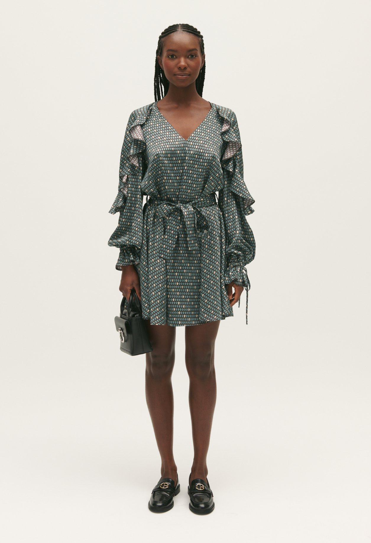 Robe fluide evasee imprimee