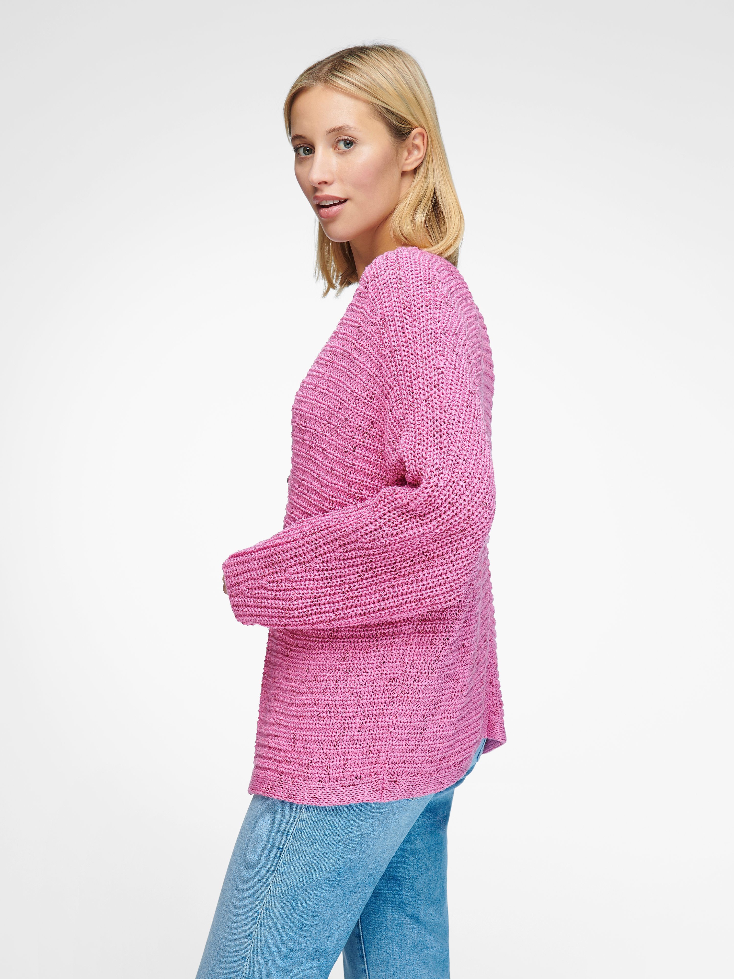 Strickjacke mit V-Ausschnitt