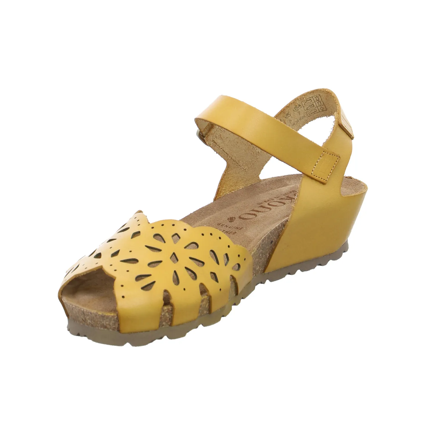 Bio-Sandalette Curry Leder
