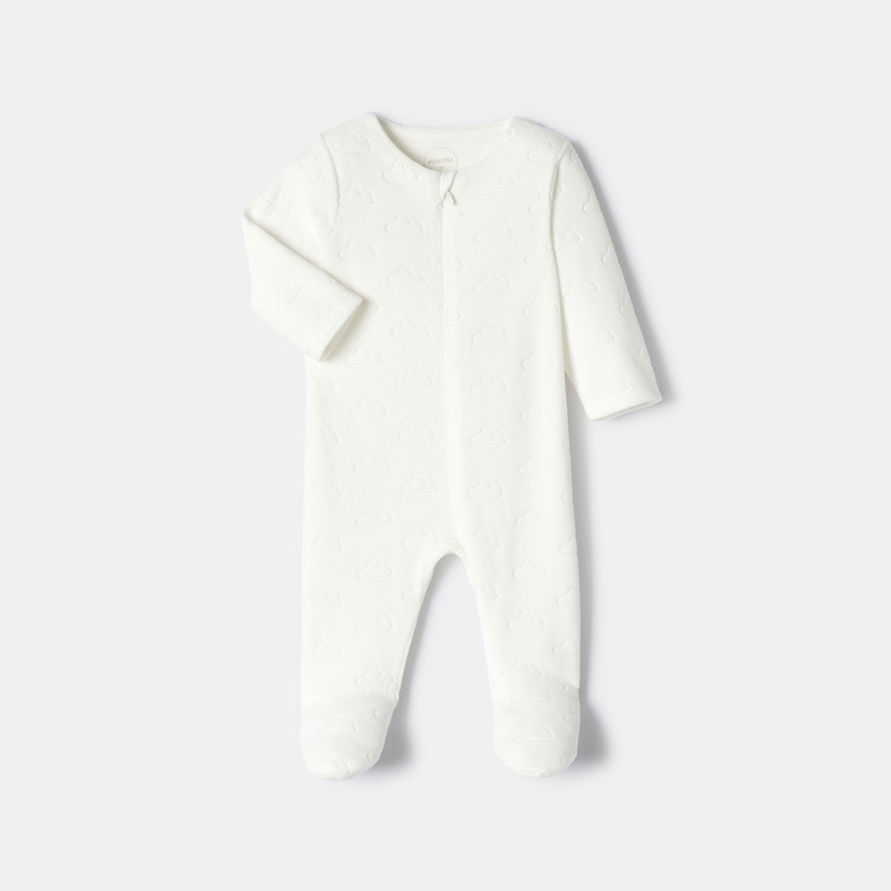Pyjama en velours blanc naissance Absorba