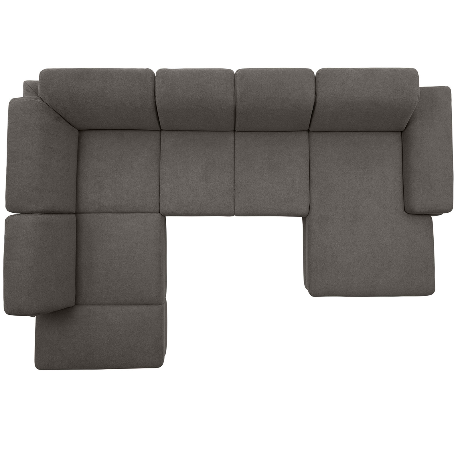 polsterpower Boxspring-Wohnlandschaft - Belle grey - Basismodell - Recamiere rechts