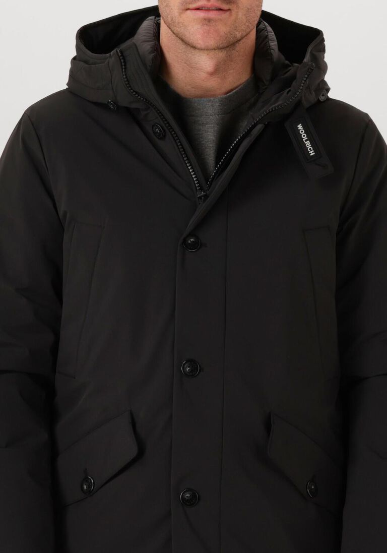 zwarte woolrich parka's stretch arctic parka