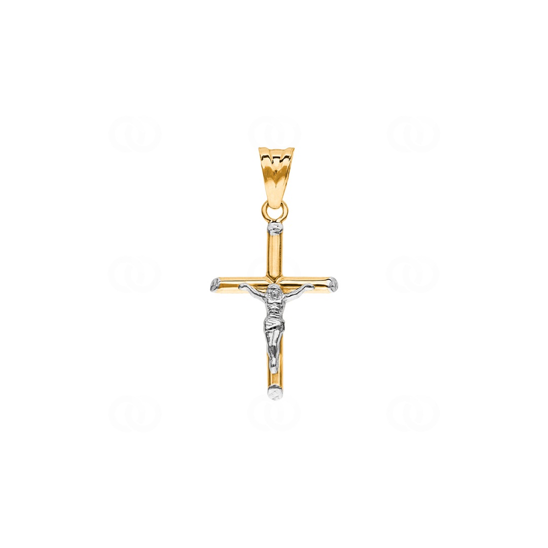 Anhänger 750/18 K Gelbgold Kreuz mit Jesus 26 x 16mm