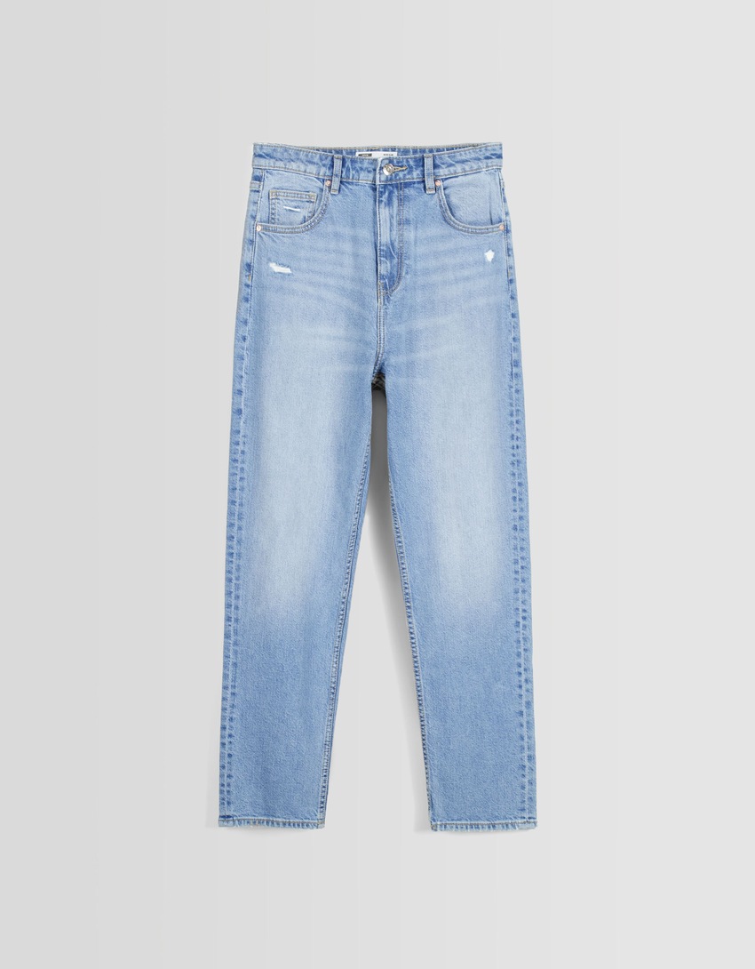 calças jeans confortáveis de mãe