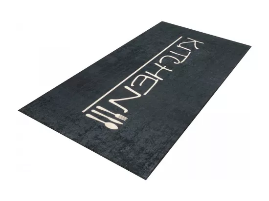 tapis entrée Lavable 30° 50x80 gris et blanc IMPNUM 11