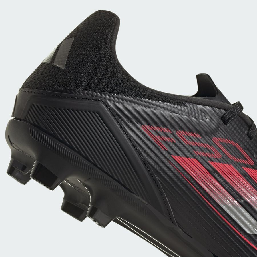 adidas F50 League FG/AG Stealth Victory - Noir/Argenté/Lucid Red