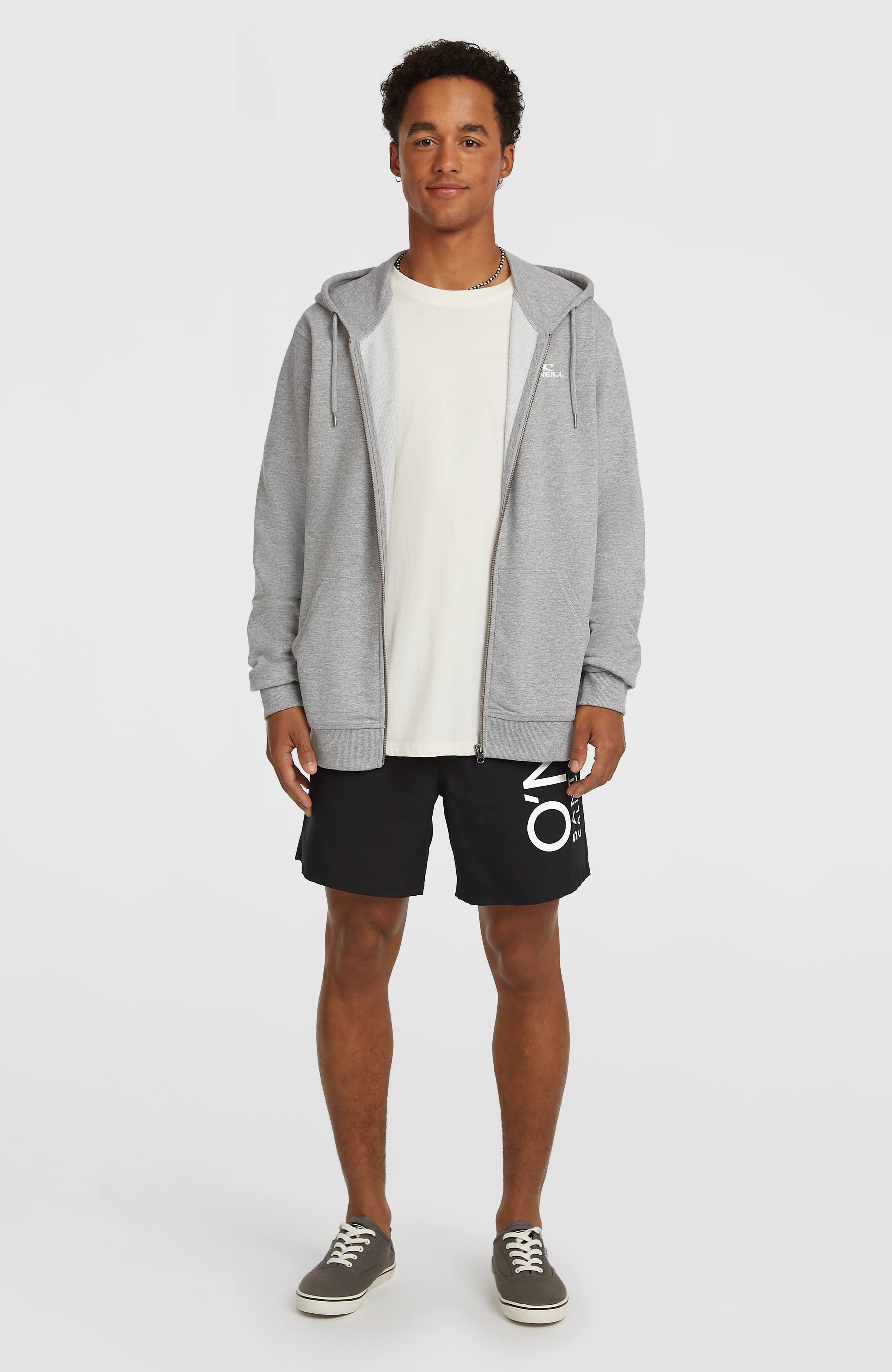 Small Logo hoodie met volledige rits