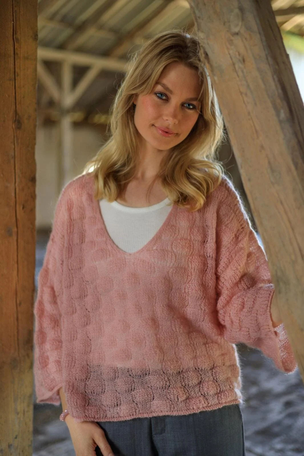 Black Colour Bcharris V-Neck Jumper rose