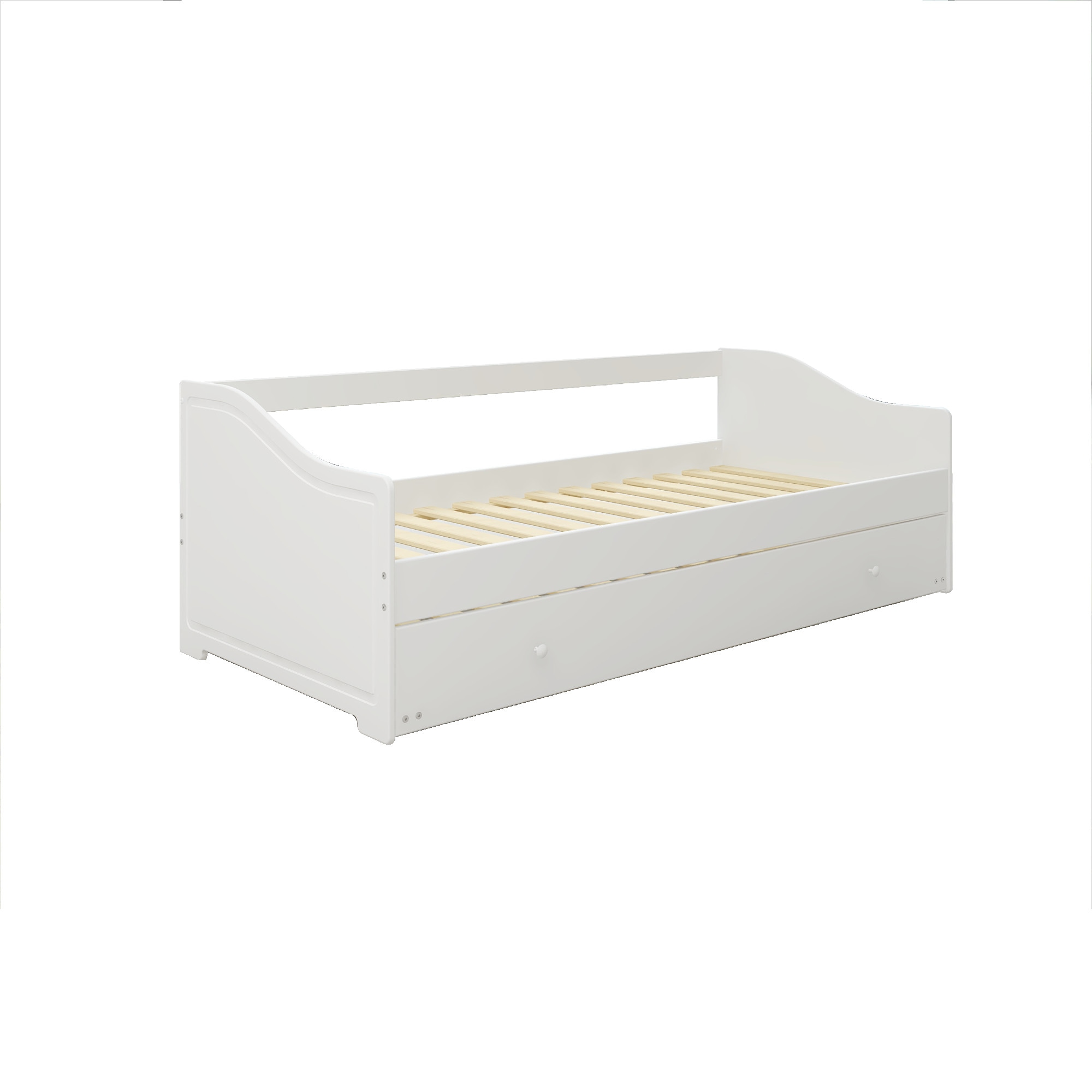 Home affaire Daybett »Arlo, inklusive 2 Matratzen + Lattenroste, Jugendbett, Gästebett,« Set, Daybett inklusive 2-ter Schafgelegenheit, 2 Lattenroste, 2 Matratzen, 5 Stk. tlg. 2 Schlafplätze, als Sofa nutzbar, Komplettbett