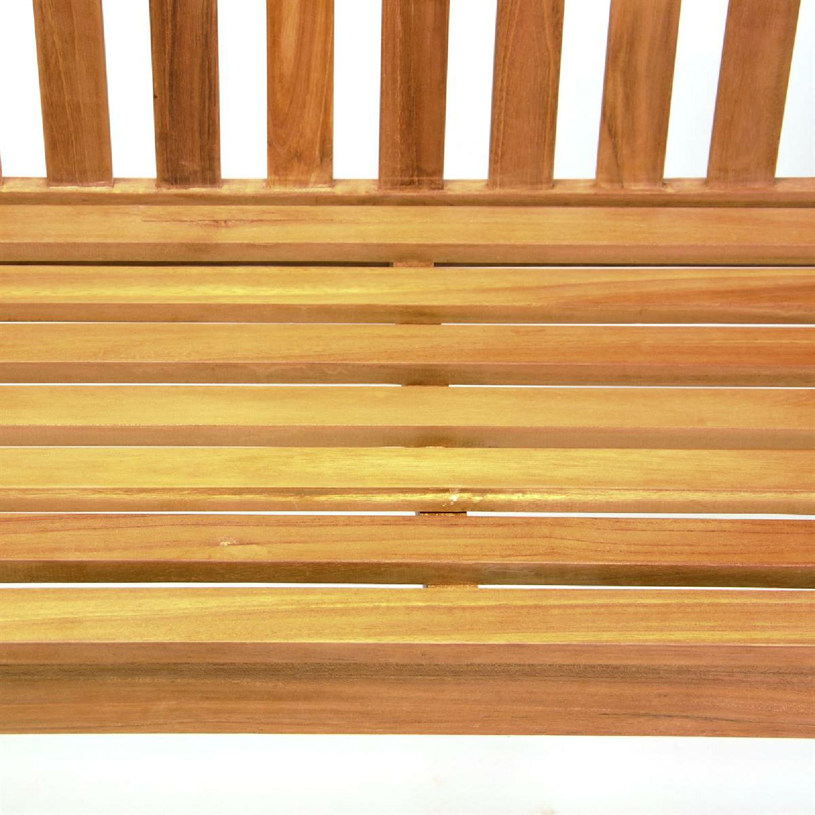 VCM 2-Sitzer Gartenbank Parkbank hochwertig Teak Holz behandelt 120cm