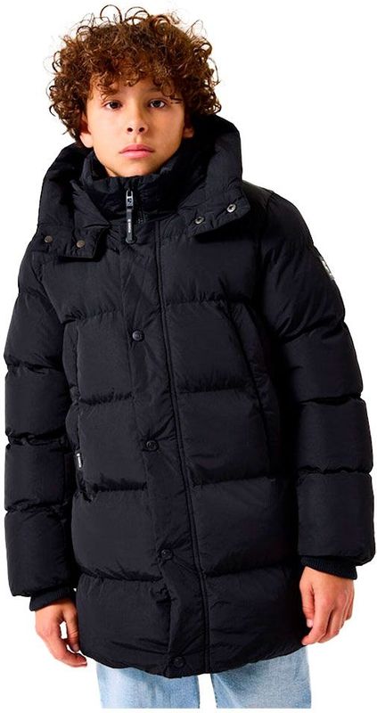 GARCIA - Halflange Gewatteerde Puffer - Jas - Zwart