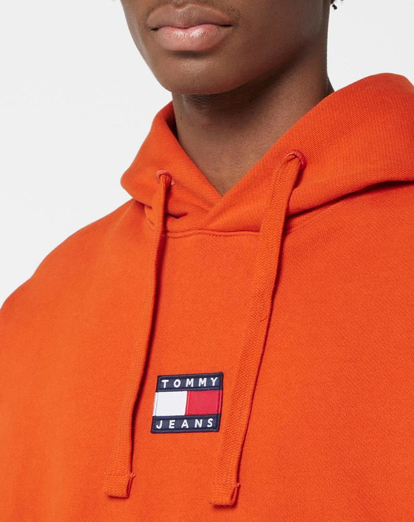 Tommy Jeans Sweat à capuche Tommy Badge orange