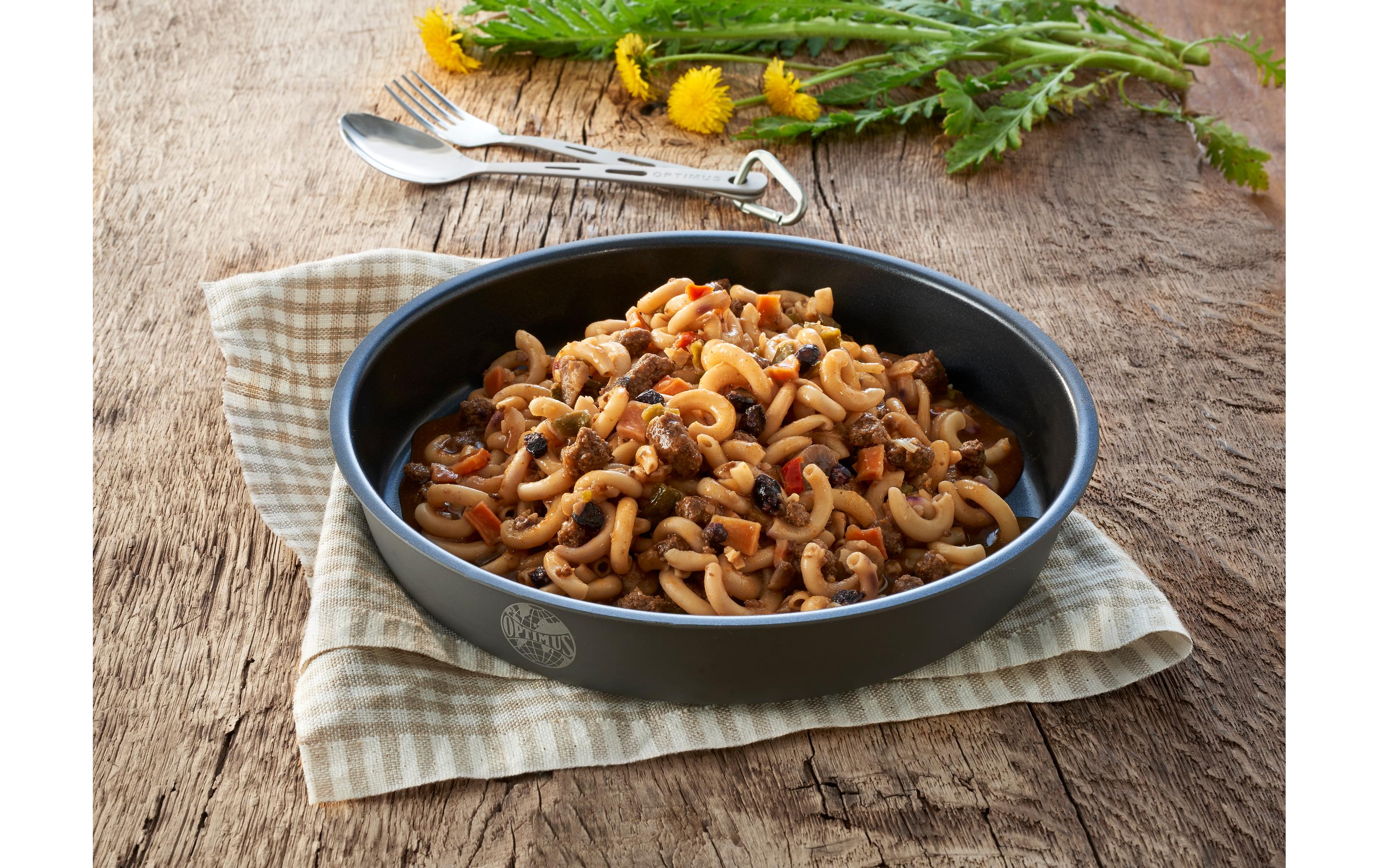 Hauptgericht Wald-Gourmet-Topf mit RindOutdoor-Fertiggericht, Fleischgerichte