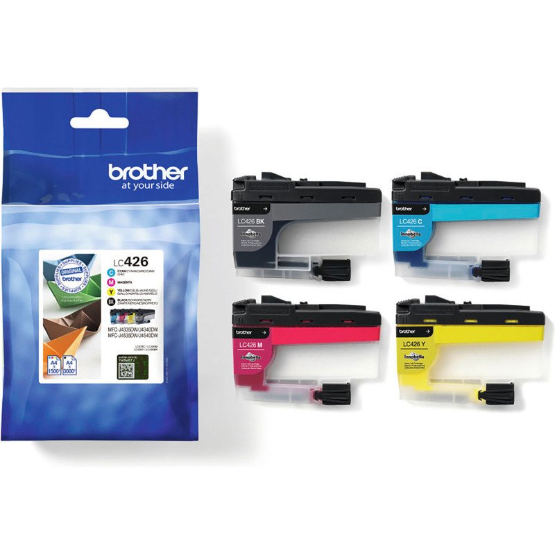 BROTHER Pack 4 cartouches LC426VAL Noir et Couleurs pour Imprimante jet d'encre