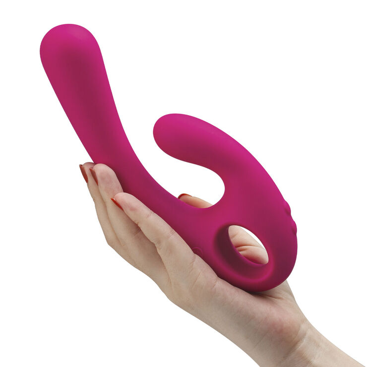 NOMI-TANG NOMI TANG - FLEX BI BENDABLE DUAL STIMULATION VIBRATOR RED V Red violet