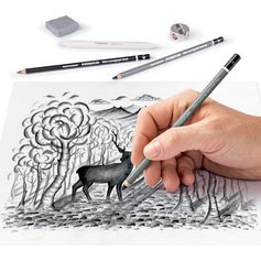 Kit de dessin/ de fusains Charcoal Design Journey