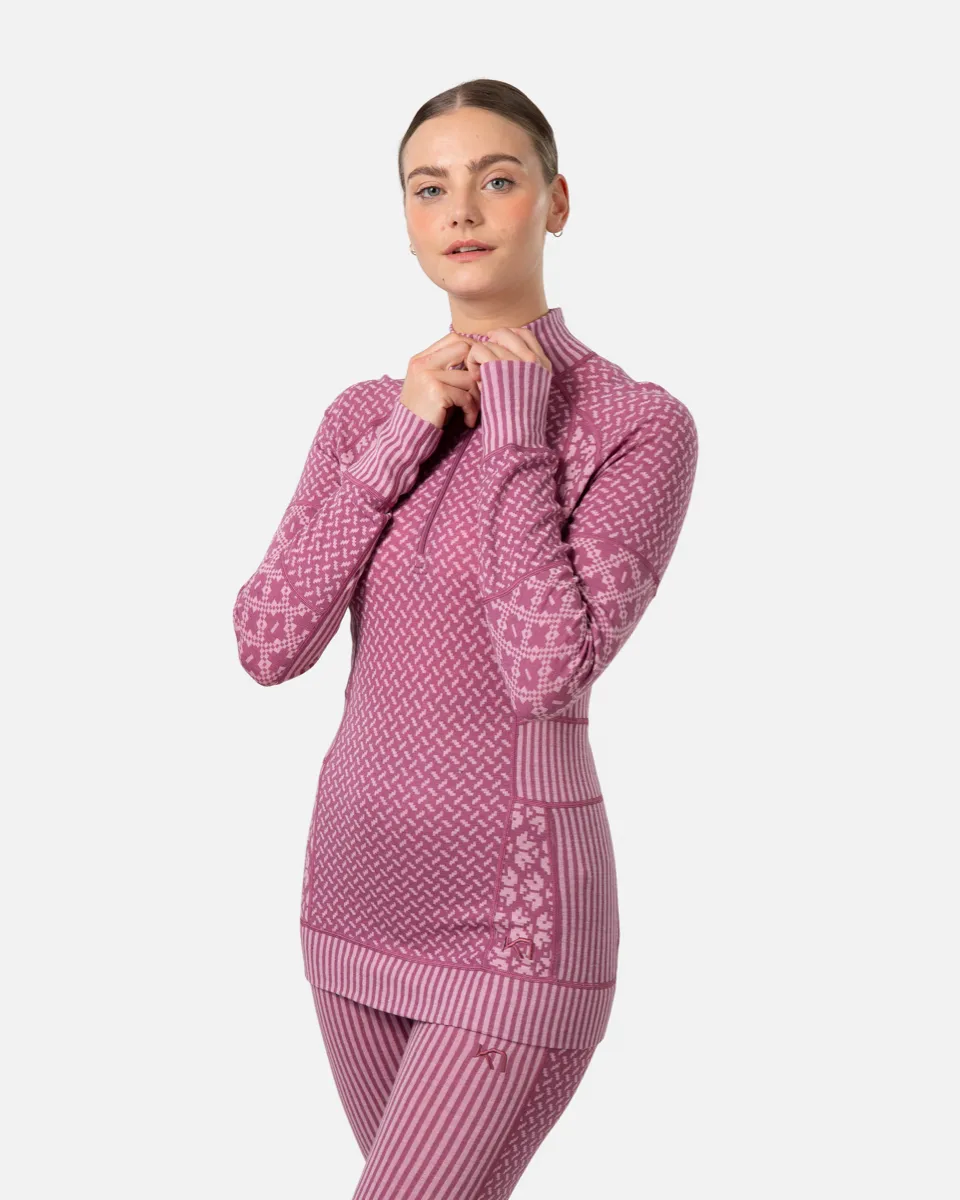 Kari Traa Women's Smekker Half Zip Plum