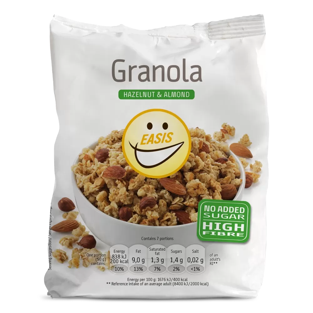 Easis Granola med Hasselnødder og Mandler - 350 g