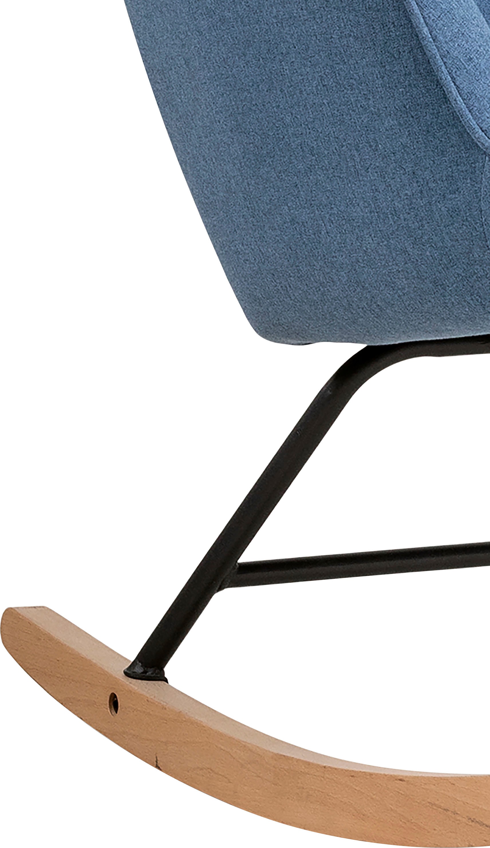 byLIVING Schaukelstuhl »Richie« () 1 Stk.moderne Metallbeine mit Holzkufe, in Webstoff oder Cord erhältlich