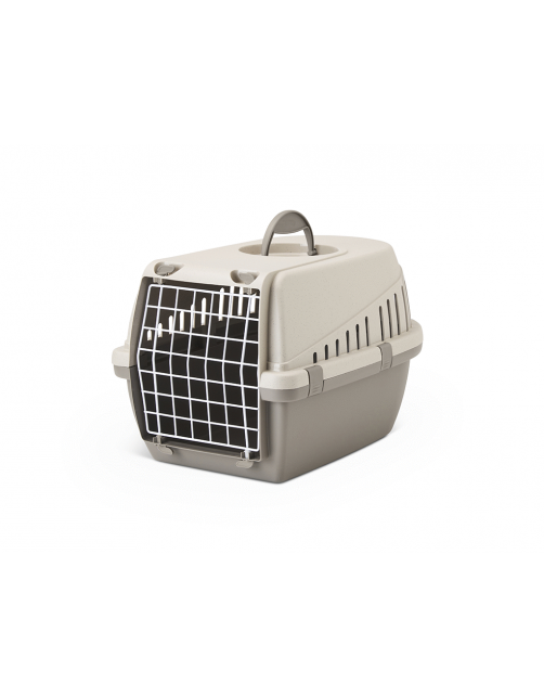 Savic Trotter 1 Happy Planet - Kattenvervoersbox - 49x33 cm Mokka Graniet Grijs