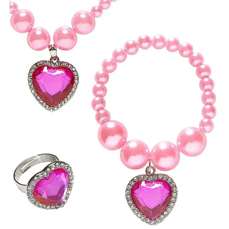Widmann Schmuck-Set Rosa Kette, Ring, Ohrringe