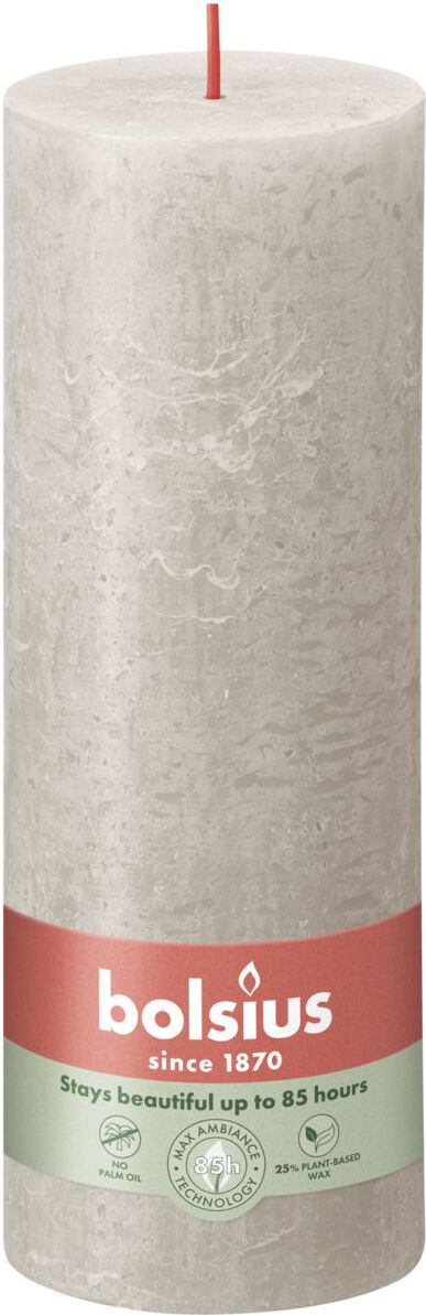 Bolsius stompkaars Rustiek Shine grijs 85 uur D 6,8 H 19 cm