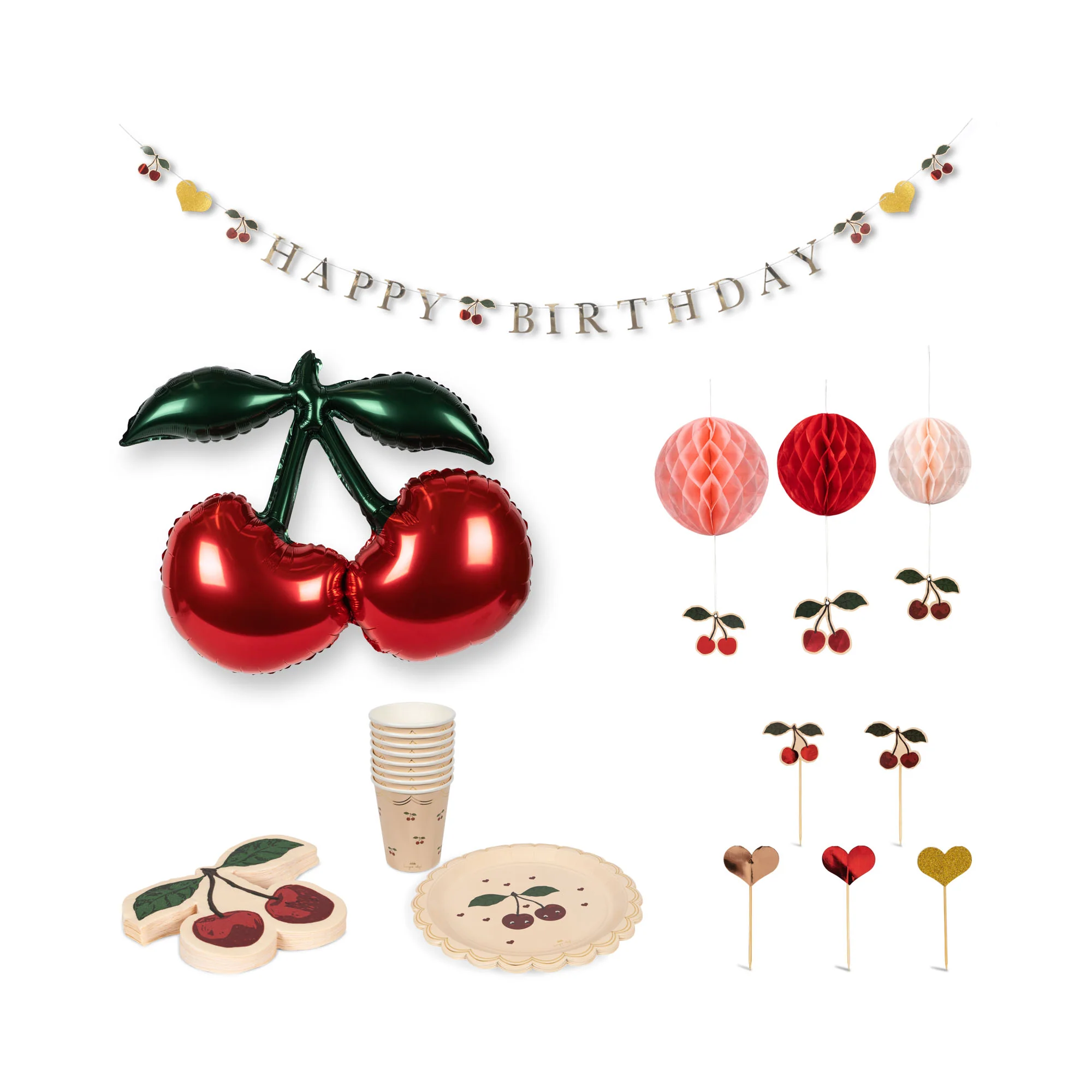 fødselsdagspynt - CHERRY - OS
