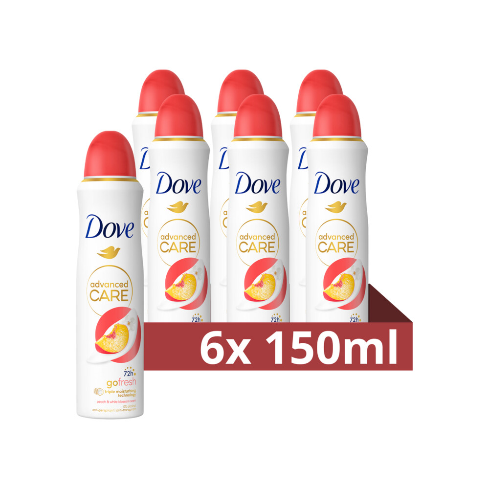 6x Dove Deodorant Spray Perzik150 ml