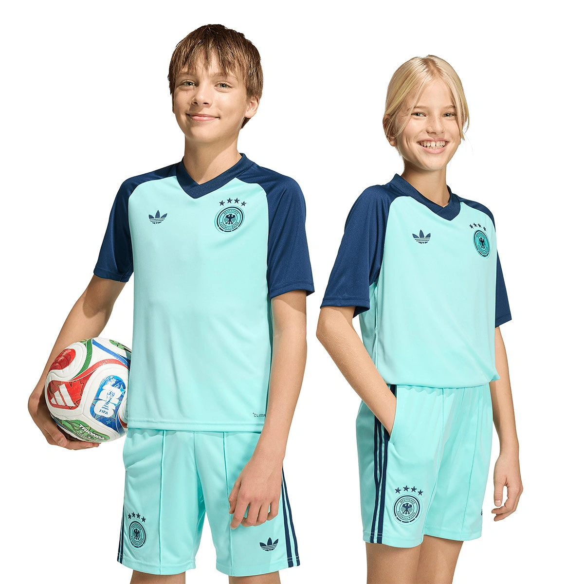 T-Shirt adidas Alemanha Pre-Match Away Mundial 2026 Criança