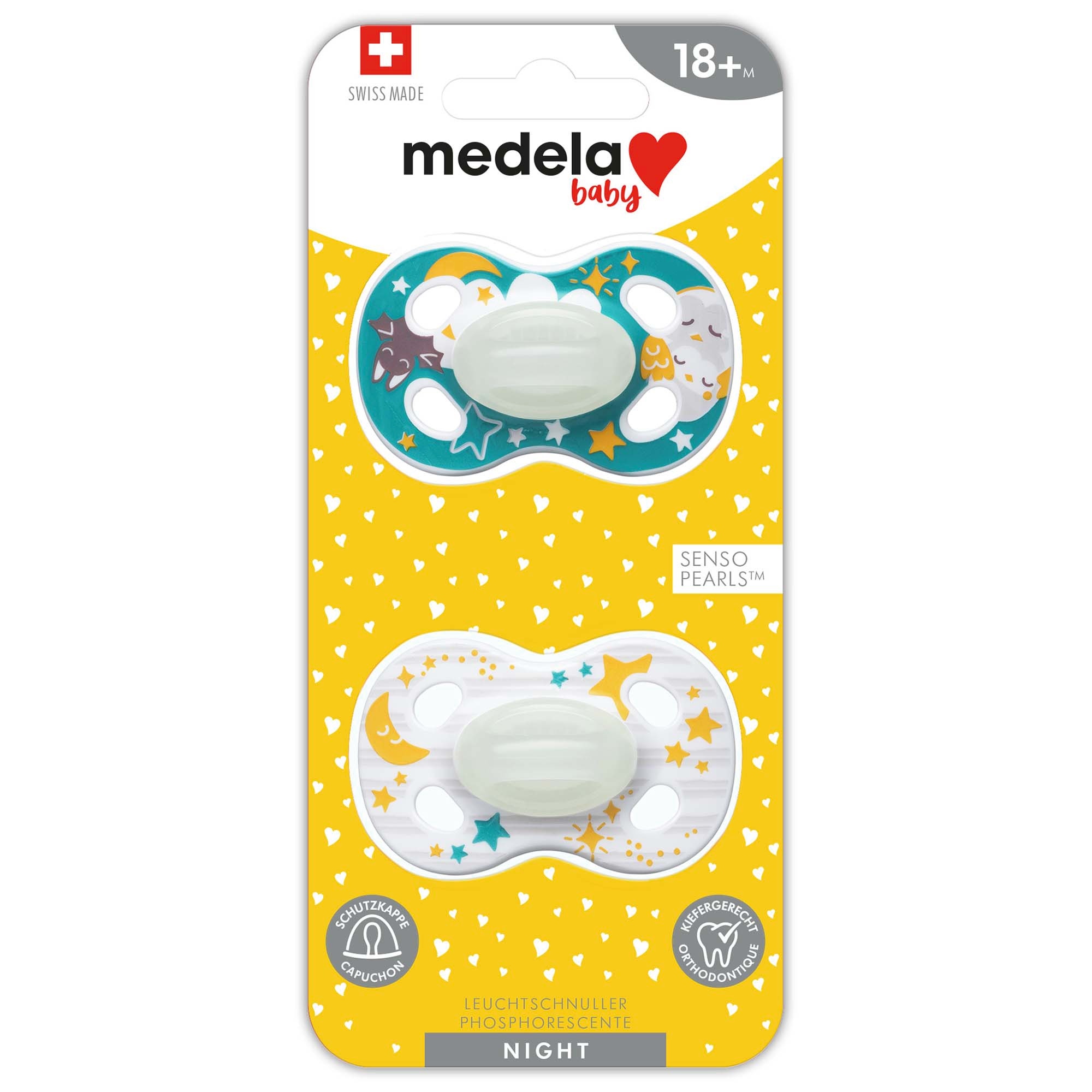 Medela Baby fopspeen Night 18+ duo wit - Prénatal