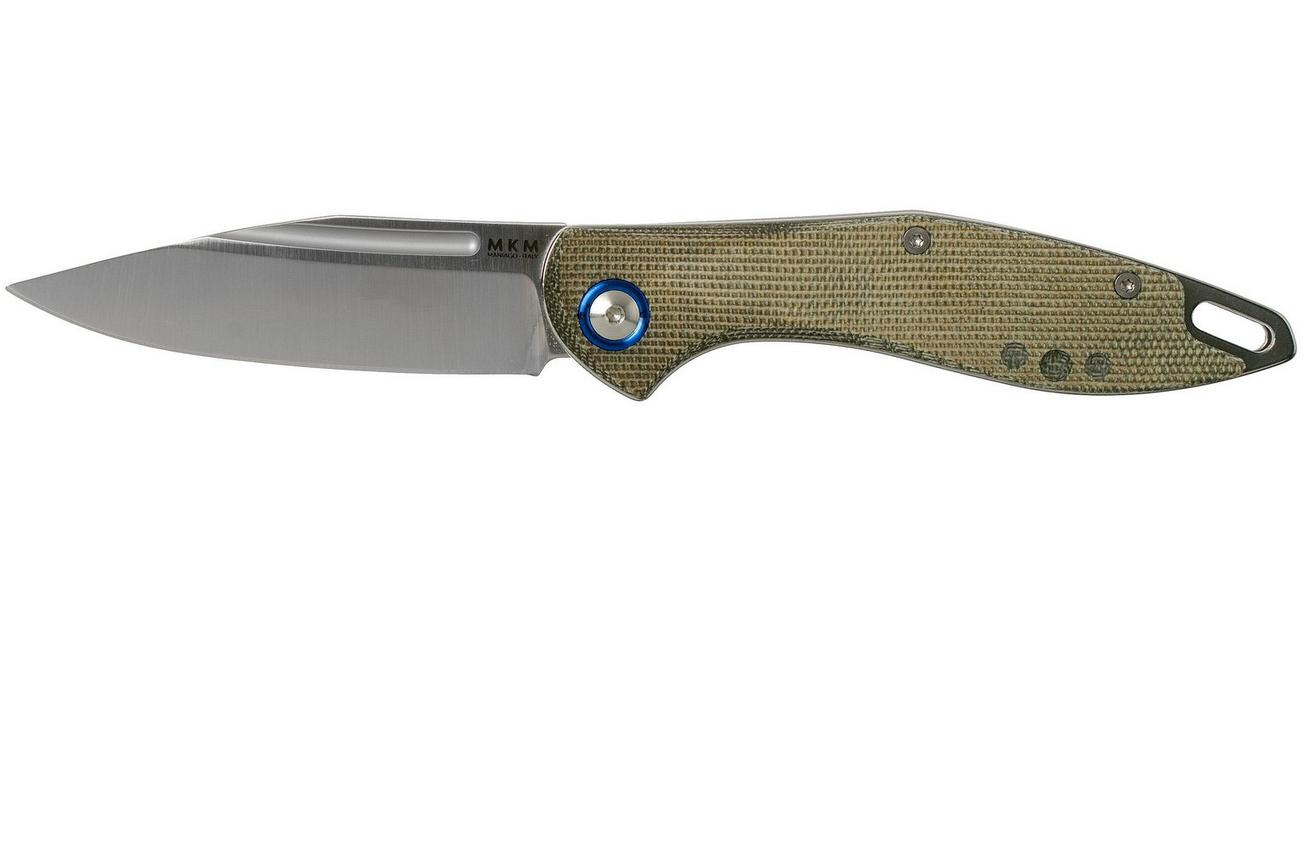 MKM Fara MY01-GC Green Micarta zakmes, Lucas Burnley design