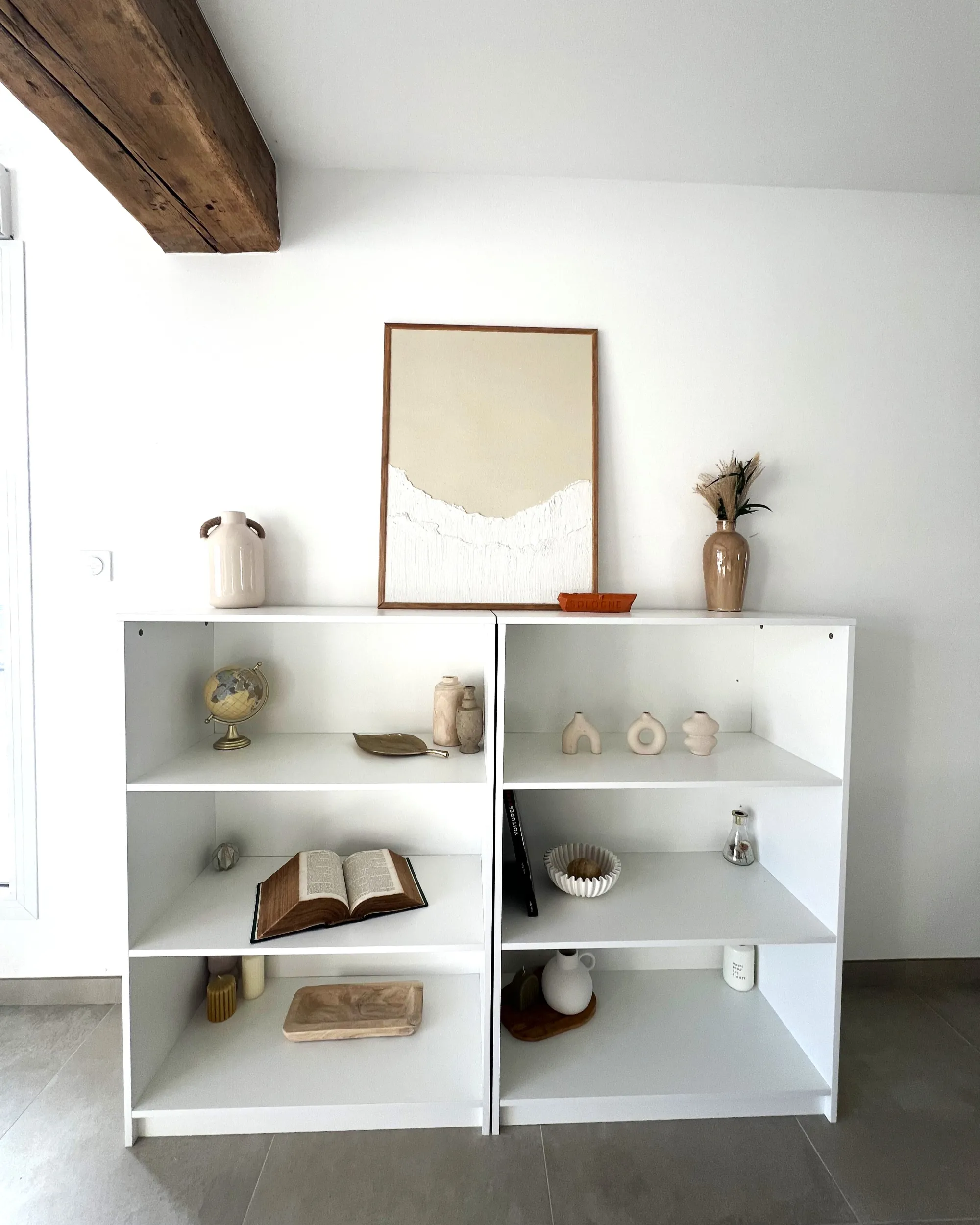 Boekenkast met 3 planken ZEHNA 117 cm Wit