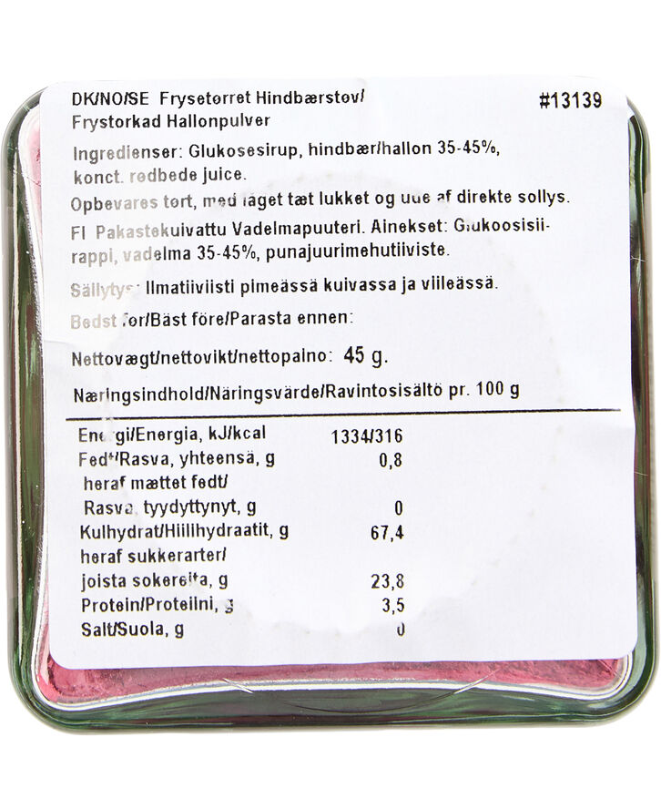 Mill & Mortar Hindbærstøv Rød & sort