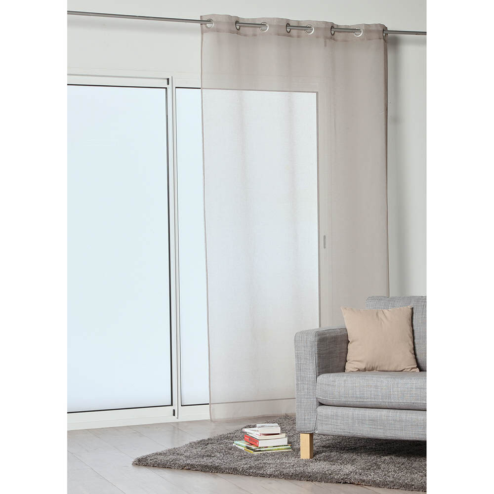 Voilage à oeillets gris taupe