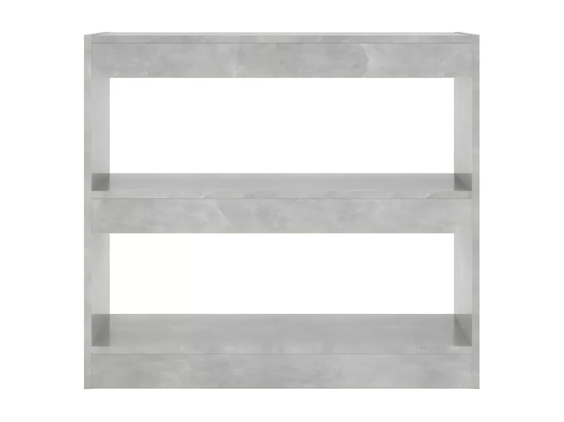 Bibliothèque/Séparateur de pièce Gris béton 80x30x72 cm