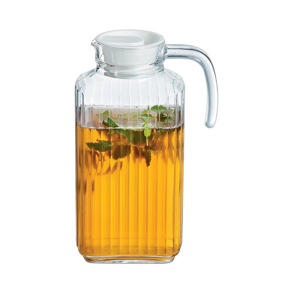Pichet quadro avec bouchon 1,7 l blanc Luminarc