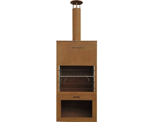 Westmann vuurkorf met grillfunctie, staal, roestbestendig