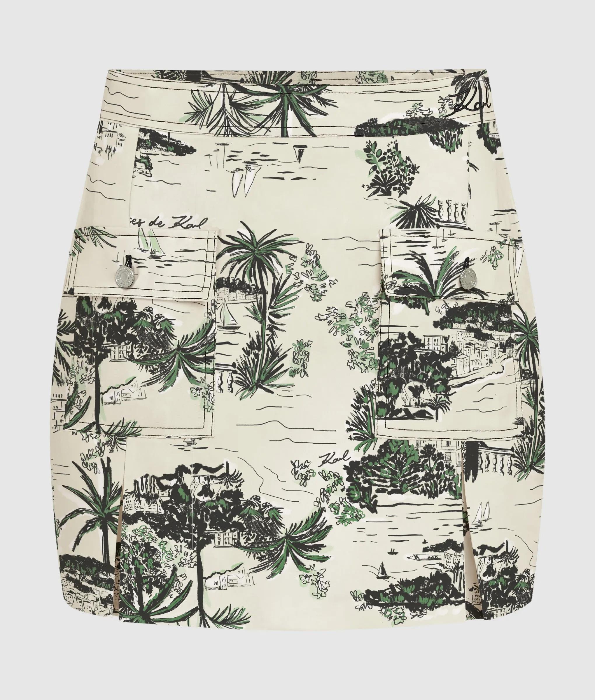 Mini met all-overprint rok